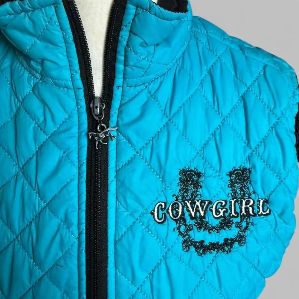 Blue‎ Quilted Cowgirl Vest